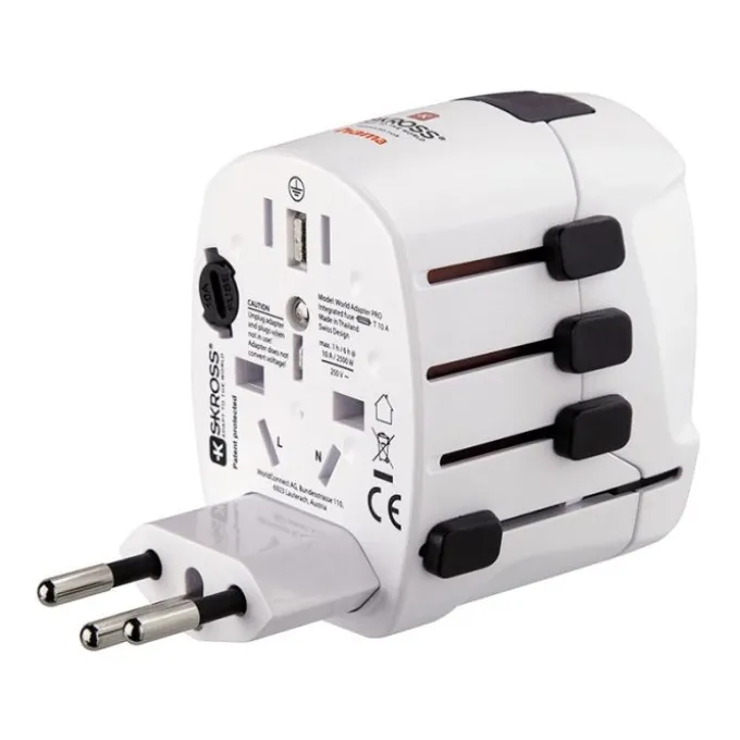 Adaptateur de voyage SKROSS WORLD TRAVEL PRO Blanc