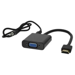 Adaptateur HDMI Mâle vers VGA Femelle Edenwood avec Sortie Audio Jack – Full HD 1080p