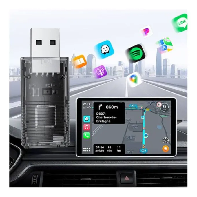 Adaptateur TECHNNAX USB Carplay android