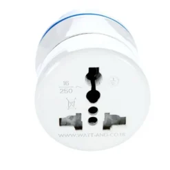 Adaptateur WATT AND CO Monde vers France Bleu et blanc