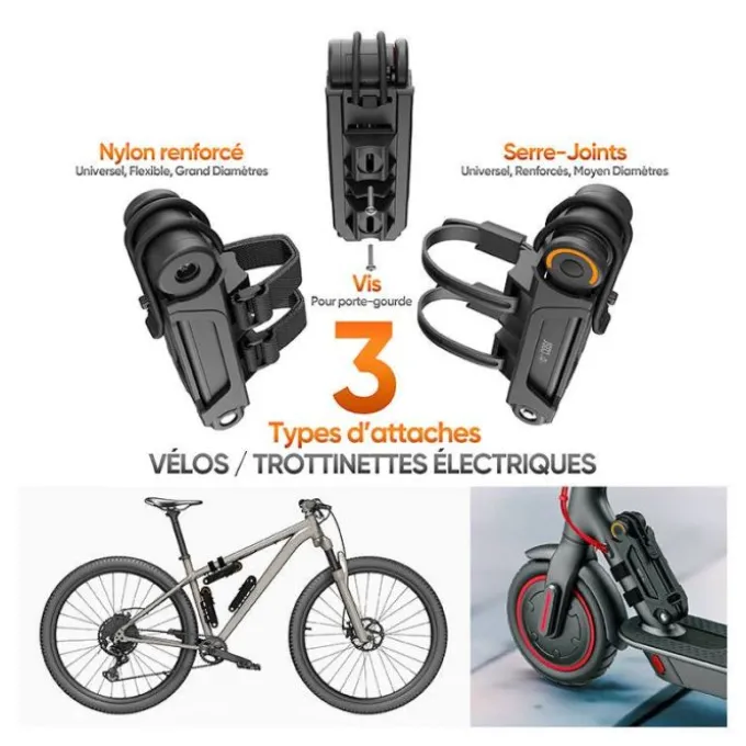 Antivol pliant CASR avec support vélo et trottinette