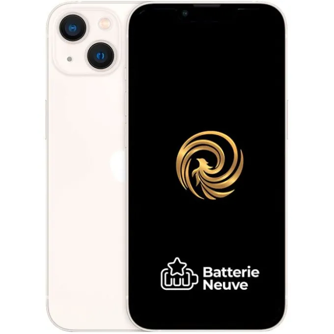 APPLE iPhone 13 128Go Blanc Reconditionné grade éco Batterie neuve