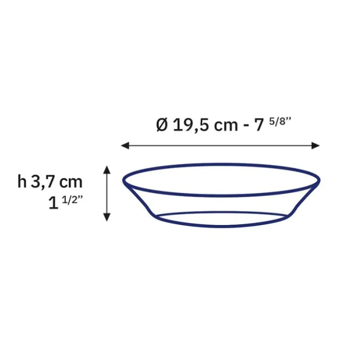 Assiette DURALEX coupelle Lys vermeil 19 cm