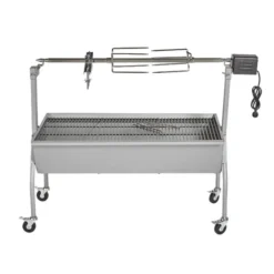 Barbecue charbon SILVER STYLE tournebroche XXL
