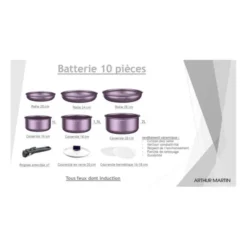 Batterie ARTHUR MARTIN 10 pièces céramique