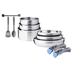 Batterie de cuisine ARTHUR MARTIN inox 10 pièces