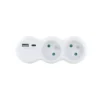 Biplite ELECTRO DEPOT 16A + 2 USB Blanche