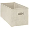 Boîte de rangement pliable beige chiné 15x31 cm
