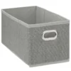 Boîte de rangement pliable gris chiné 15x31 cms