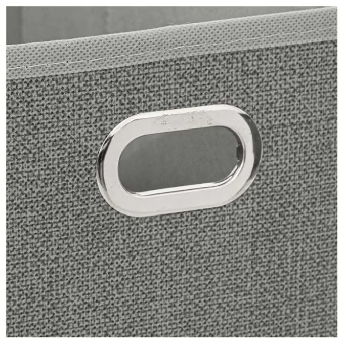 Boîte de rangement pliable gris chiné 15x31 cms