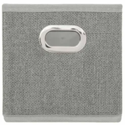 Boîte de rangement pliable gris chiné 15x31 cms