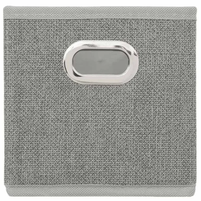Boîte de rangement pliable gris chiné 15x31 cms