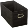Boîte de rangement pliable noire 15x31 cm