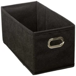 Boîte de rangement pliable noire 15x31 cm