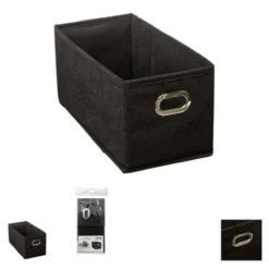 Boîte de rangement pliable noire 15x31 cm