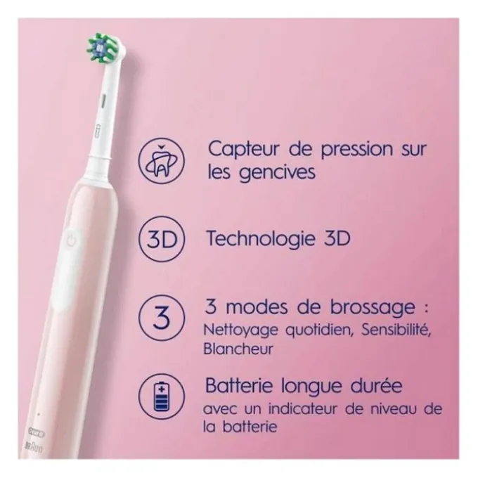 Brosse à dents ORAL-B PRO 1 PINK