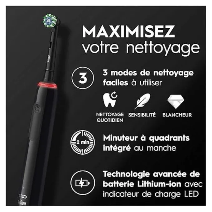 Brosse à dents ORAL-B PRO 3 SERIES BLACK