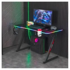 Bureau gaming LED AMSTRAD AMS-DESK120Z ASTRA Noir
