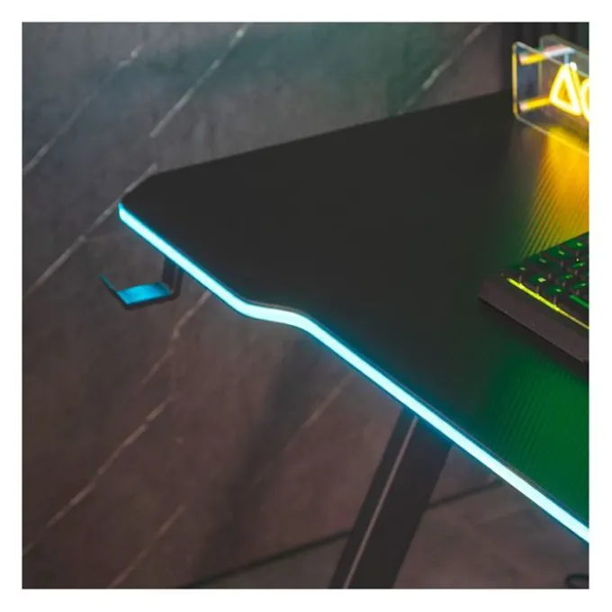 Bureau gaming LED AMSTRAD AMS-DESK120Z ASTRA Noir