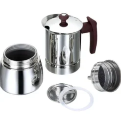 Cafetière italienne inox 6 tasses tous feux dont induction