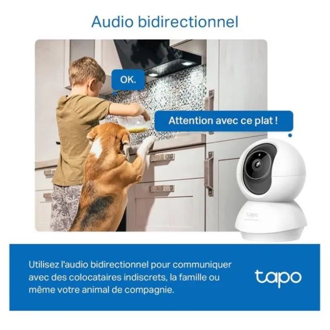 Caméra de surveillance TAPO C230 3K 5 MP Intérieure motorisée