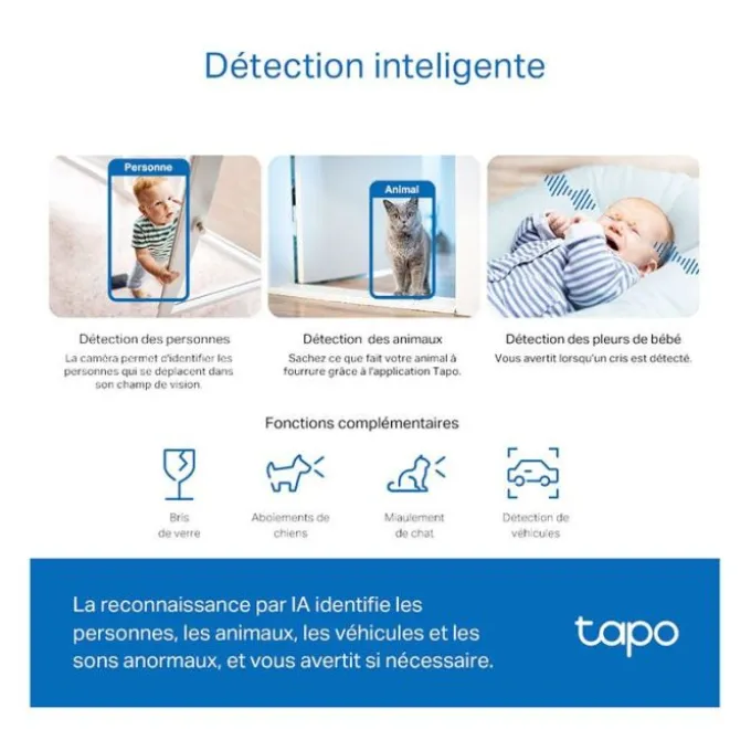 Caméra de surveillance TAPO C230 3K 5 MP Intérieure motorisée