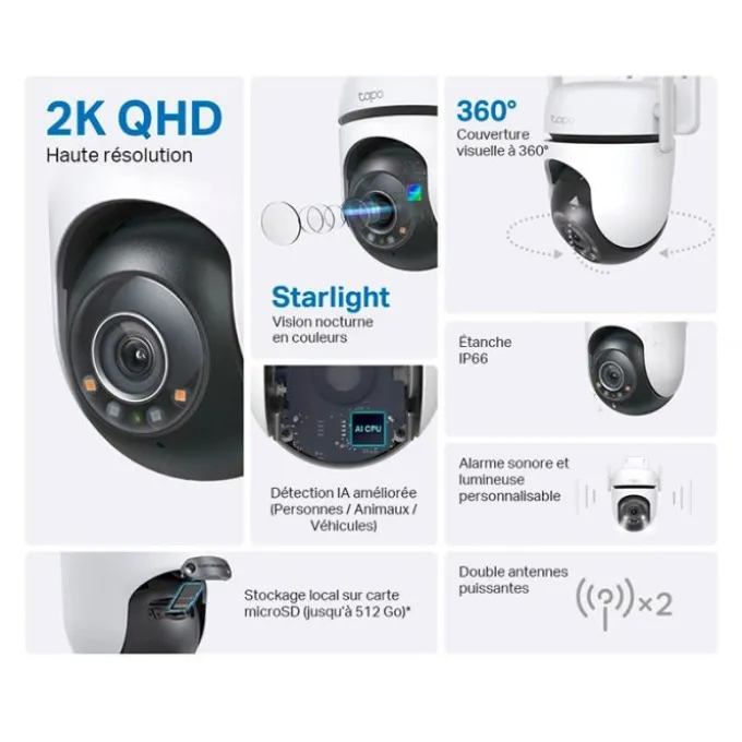 Caméra de Surveillance TAPO C520WS 4MP 2K