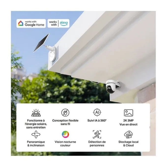 Caméra de surveillance TAPO TC90 + Panneau solaire