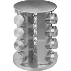 Carrousel rotatif à épices 16 pots en verre