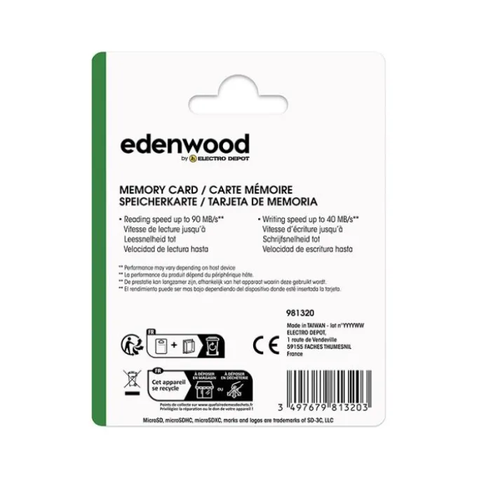 Carte Mémoire micro SD 64 Go EDENWOOD + Adaptateur – Grande Capacité et Polyvalence