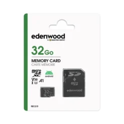 Carte Mémoire micro SD 32 Go EDENWOOD + Adaptateur – Stockage Pratique Haute Compatibilité