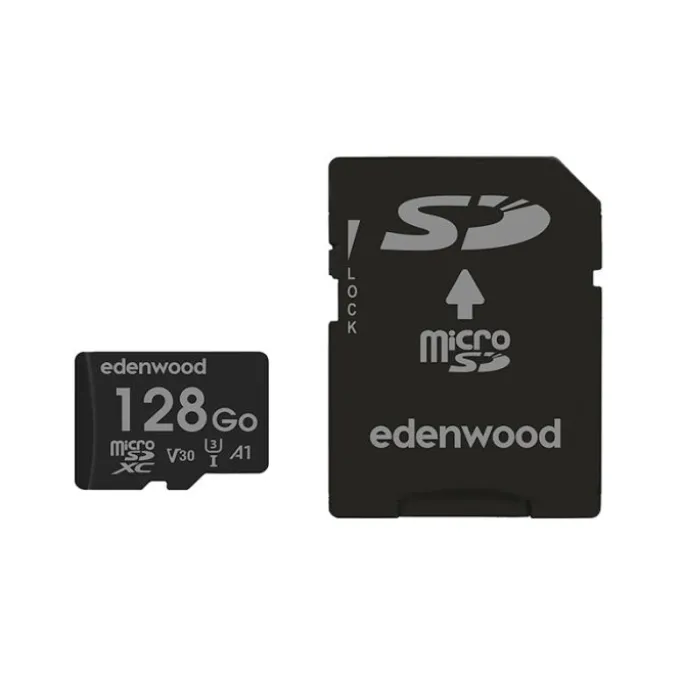 Carte Mémoire micro SD 128 Go EDENWOOD + Adaptateur – Stockage Haute Capacité à Petit Prix