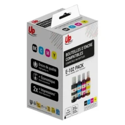 Cartouche compatible UPprint Epson EcoTank 102 - Pack de 4 - magenta, cyan, noir, jaune