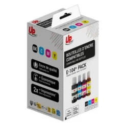 Cartouche compatible UPprint Epson EcoTank 104 - Pack de 4 - magenta, cyan, noir, jaune