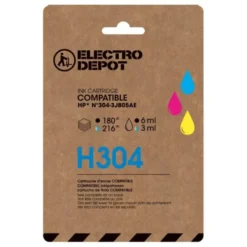 Cartouche d'encre ELECTRO DEPOT compatible HP H 304 noir et couleurs