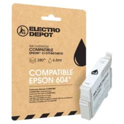 Cartouche d'encre ELECTRO DEPOT compatible Epson E 604 noir - Ananas