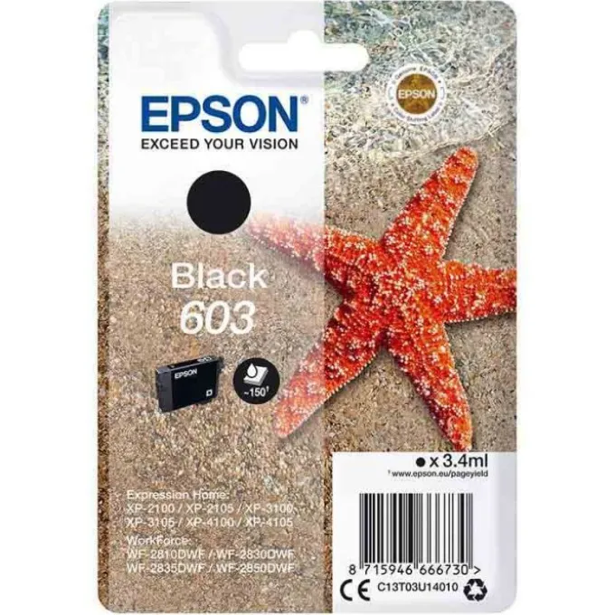 Cartouche d'encre EPSON T603 Etoile de mer Noir