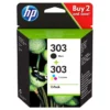 Cartouche d’encre HP 303 Pack de 2 , Noire et Trois Couleurs, Authentiques (3YM92AE)