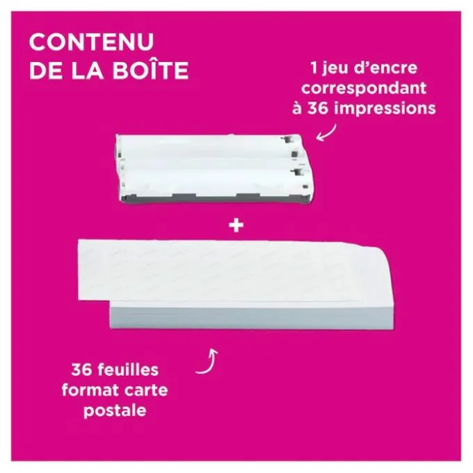 Cartouche d'encre pour imprimante photo Canon KP36IP 36 feuilles 10x15 + encre pour Selphy