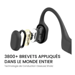 Casque Bluetooth à conduction osseuse SHOKZ OPENRUN Noir