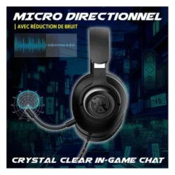 Casque gaming filaire AKUMA SEINEN H04 NOIR