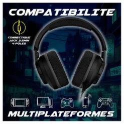Casque gaming filaire AKUMA SEINEN H04 NOIR