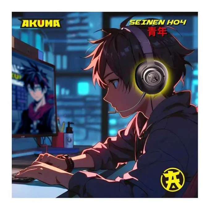 Casque gaming filaire AKUMA SEINEN H04 NOIR