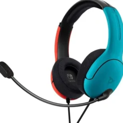 Casque gaming PDP LVL40 pour Switch Bleu et rouge