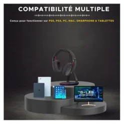 Casque gaming THE G-LAB Korp Platinium sans fil
