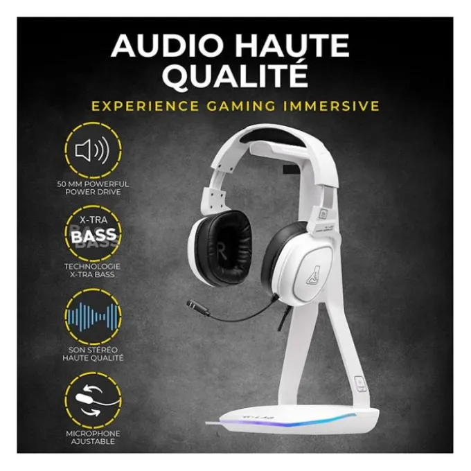 Casque gaming THE G-LAB Radium + support