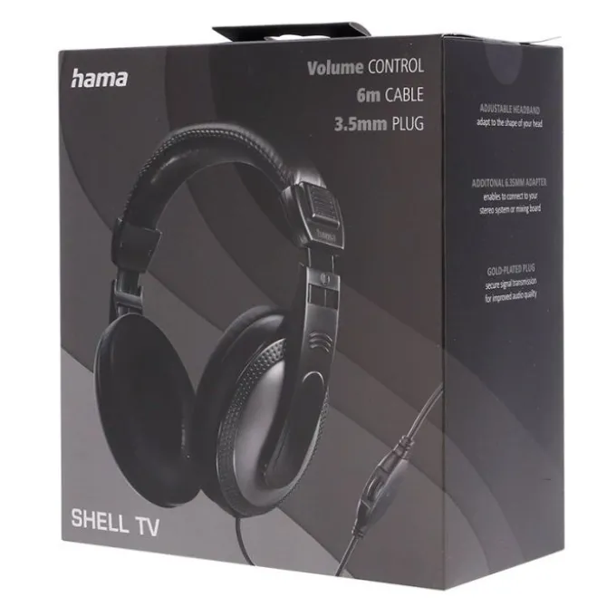 Casque TV HAMA filaire Shell NOIR
