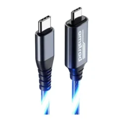 Câble AMSTRAD USB-C/USB-C LED Bleu 3m