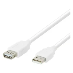 Câble USB femelle EDENWOOD vers USB mâle blanc 2m