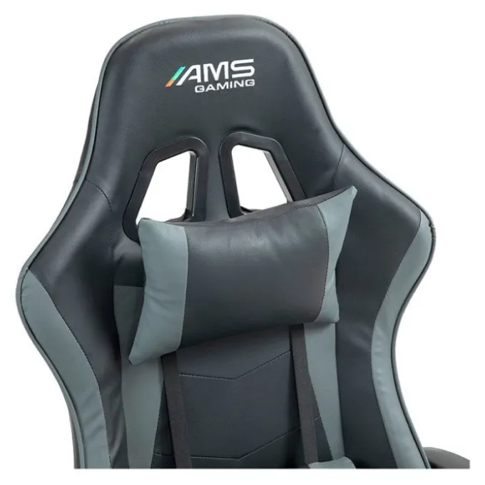Chaise gaming AMS Gamer#BUTTERFLY Noir et gris